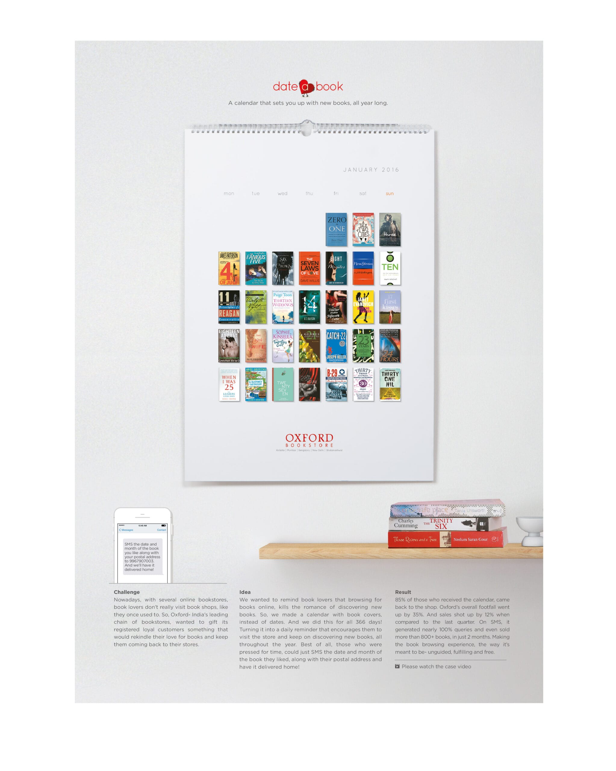 calendar featuring book covers